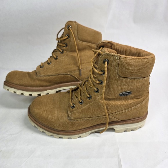 Lugz Boots Womens Size 11 Work Construction Combat Boots, Golden Wheat Brown GUC - Picture 4 of 10